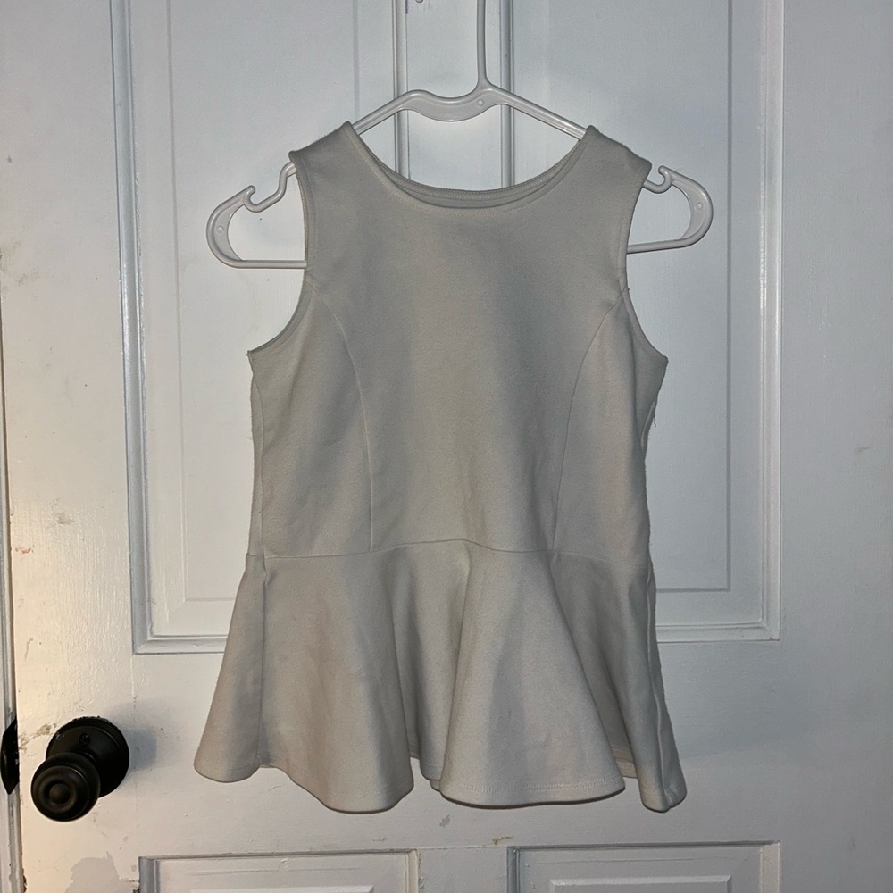 White flare out tank children’s place